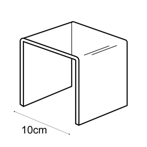 10Cm Üç Taraflı Stant (Şeffaf) - Görsel 2