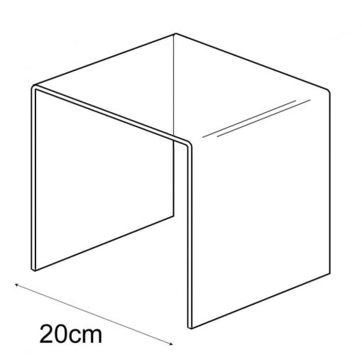 20Cm Üç Taraflı Stant (Şeffaf) - Görsel 2