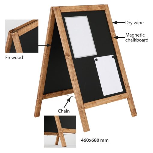 Ahşap A board Plus(Siyah)(Makaslı)(60x78 cm) - Görsel 8