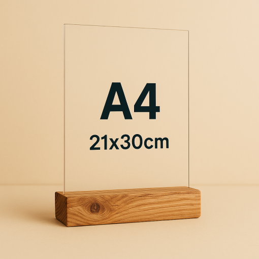 A4 Ahşap Ayaklı Dikey Föylük (21 x 30 cm) Elegant 5 Adet