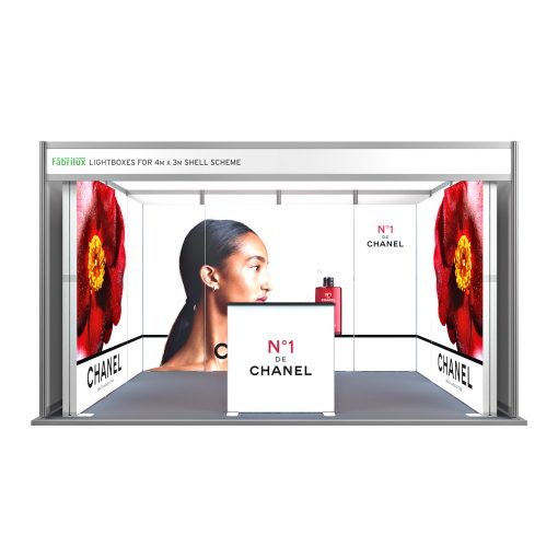 4m x 3m LED Ledbox U Şeklinde Sergi Standı