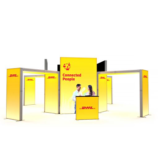 Ledbox Sergi Standı LED Tavan Kemerleri Bağlantısız Ekran Kulesi Kabini