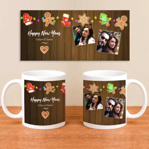 Kişiye Özel Fotoğraflı Sevgililere Yeni Yıl Hediye Kutusu - Happy New Year - Görsel 3