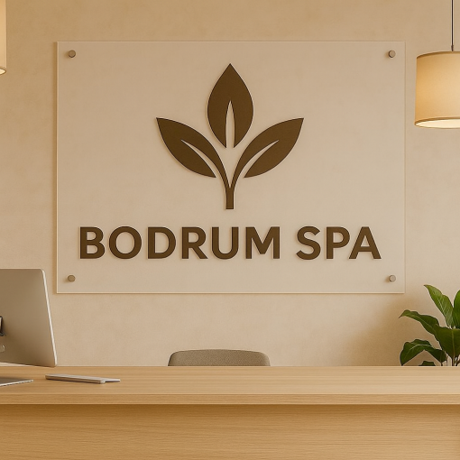 Özel 3D Akrilik Dikdörtgen İşletme Tabelası. Salon, Butik, Spa veya Mağaza Önü için Kişiselleştirilmiş Dış Mekan Dükkan Tabelası