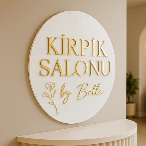 Özel 3D Yuvarlak Akrilik Logo Tabelası, Kişiselleştirilmiş İşletme Tabelası