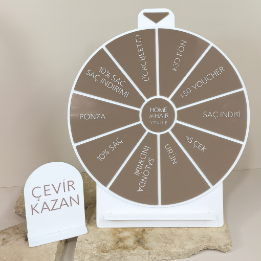Özel Çarkı Çevir | Etkinlikler, Hediye Dağıtımları, Salonlar ve Pop-Up Ekranlar için 35 cm Akrilik Ödül Çarkı