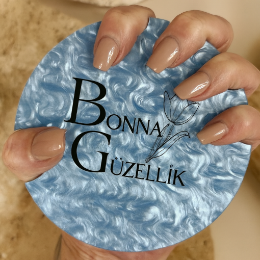Özel Akrilik Tırnak Fotoğraf Aksesuarı – 10 cm Markalı Ekran, Logo ve Renkli – Tırnak Teknisyeni Fotoğraf Aksesuarı