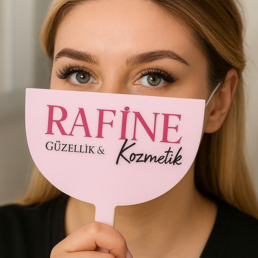 Logolu Özel Salon Yüz Kalkanı | Kişiselleştirilmiş Kirpik ve Kaş Gizlilik Kapağı | Müşteri Fotoğrafları için Güzellik Markası