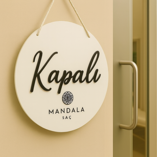 Özel Markalı Çift Taraflı Açık ve Kapalı Kapı İşareti – Salonlar, Klinikler, Mağazalar, Stüdyolar ve Küçük İşletmeler için 30 cm Akrilik Asma İşareti