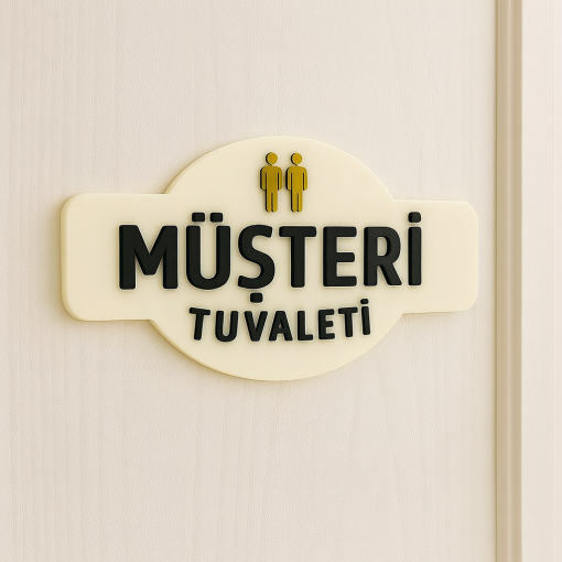 Müşteri Tuvalet Kapı İşareti – Cinsiyet Simgeli 3D Akrilik Banyo İşareti – İşletmeler için Modern Tuvalet İşareti
