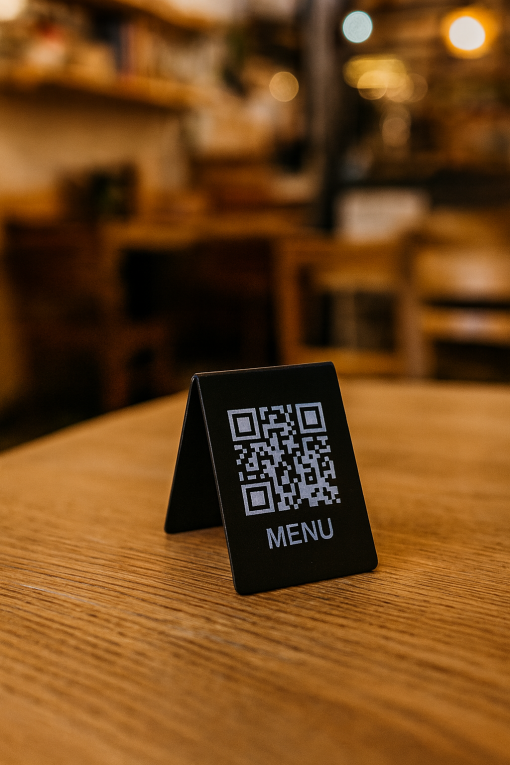 QR Kodlu Masaüstü Menü Pleksi Stand 10'lu