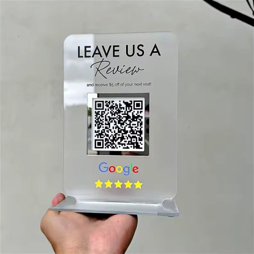 Mini QR Kod Ekran Tabelası İnceleme Tabelası QR Kod İş Tabelası Google İnceleme Plakası Küçük İşletme Pazarlama Tabelası - Görsel 2