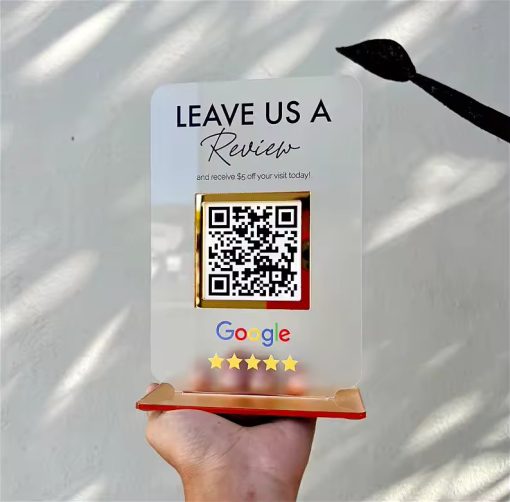 Mini QR Kod Ekran Tabelası İnceleme Tabelası QR Kod İş Tabelası Google İnceleme Plakası Küçük İşletme Pazarlama Tabelası - Görsel 3