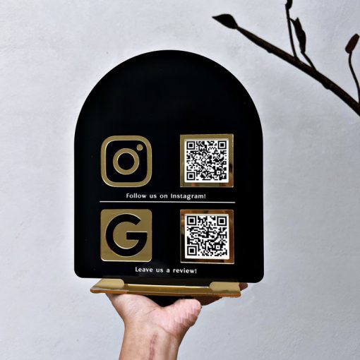 QR Kodlu Sosyal Medya Standı | Instagram & Facebook | Kuaför, Güzellik ve Salonlar İçin