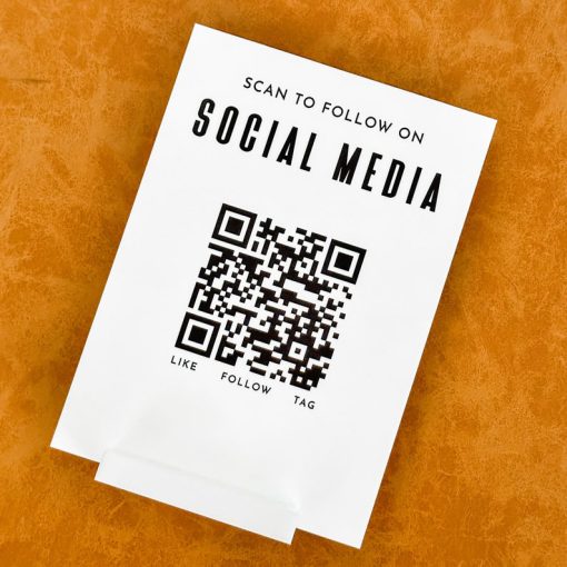 QR Kodlu Akrilik Sosyal Medya Tabelası | Instagram & Tiktok İşletme Standı - Görsel 3