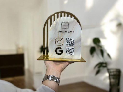 Salon, Bar ve Kafeler İçin Altın Renkli Çoklu QR Kod Tabelası | Logonuz, Menü ve Fiyat Listesi ile Özel Tasarım QR Kodlu İşaret | Güzellik Merkezi QR Kod Tabelası - Görsel 3