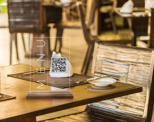Özel Tasarım QR Kodlu Menü Tabelası, Doğal Ahşap ve Akrilikten Özel Restoran Tabelası, Kafe ve Barlar İçin QR Kodlu İşaret, QR Kodlu Masa ve Masaüstü Dekoru - Görsel 3