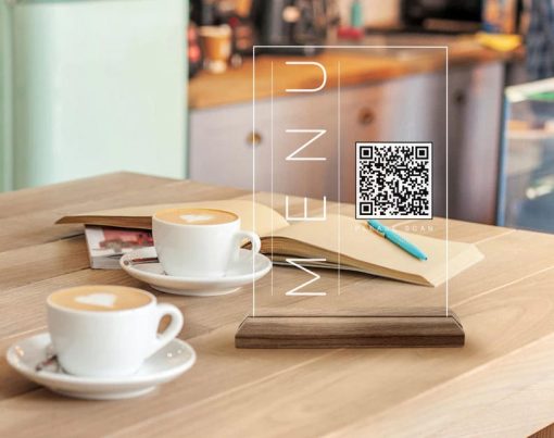 Özel Tasarım QR Kodlu Menü Tabelası, Doğal Ahşap ve Akrilikten Özel Restoran Tabelası, Kafe ve Barlar İçin QR Kodlu İşaret, QR Kodlu Masa ve Masaüstü Dekoru - Görsel 10